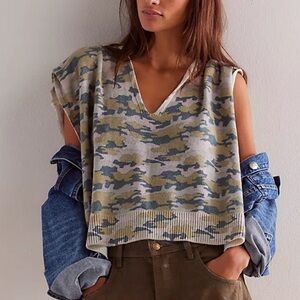 NWT We The Free Sage Camo Vest